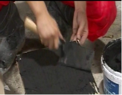 瓷磚粘結(jié)劑施工現(xiàn)場