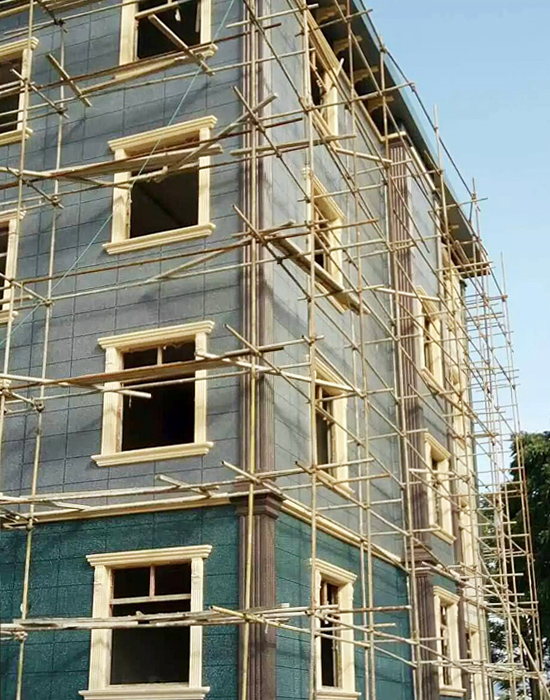 云南省麗江永勝自建房采用綠舟的外墻膩?zhàn)臃?/></p><p style=