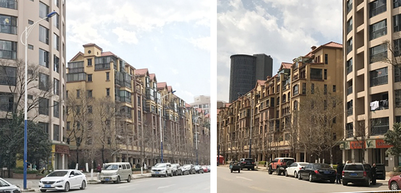 百年凱旋花園使用綠舟砂漿生產(chǎn)的外墻膩?zhàn)臃? style=