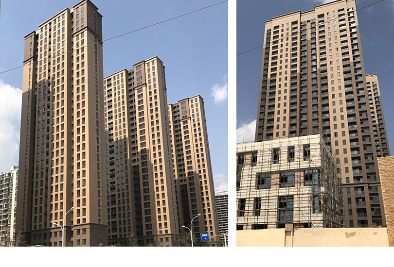 盤龍區(qū)云南映象小區(qū)外墻使用綠舟砂漿的外墻膩子粉